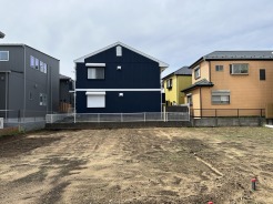 高台に位置している閑静な住宅街の分譲地です（現地写真）　