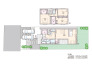 建物プラン例(3号地)3LDK、土地価格4300万円、土地面積193.29m2、建物価格3520万円、建物面積117.58m2
※建物本体工事費用のみ。外構工事・付帯費用は含みません。	  
