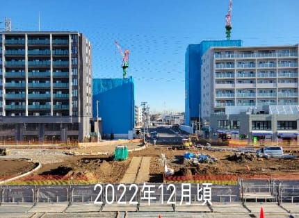 2022年12月頃の駅前ロータリーの様子