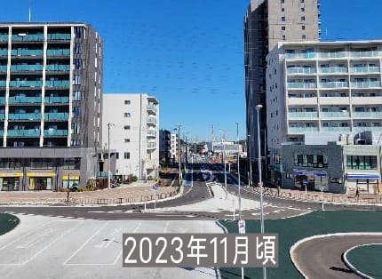 2023年11月頃の駅前ロータリーの様子